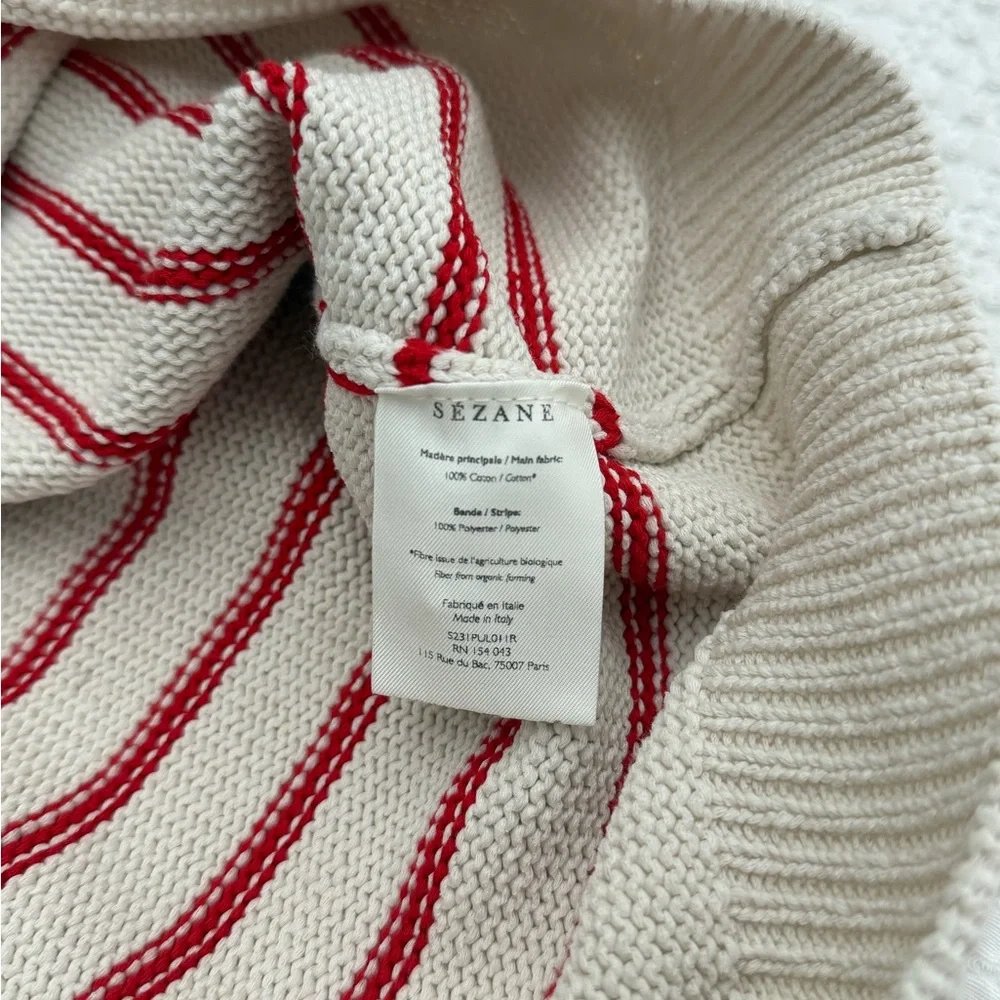 EUC Sezane Leontine red and ecru, size XS - Picture 9 of 12